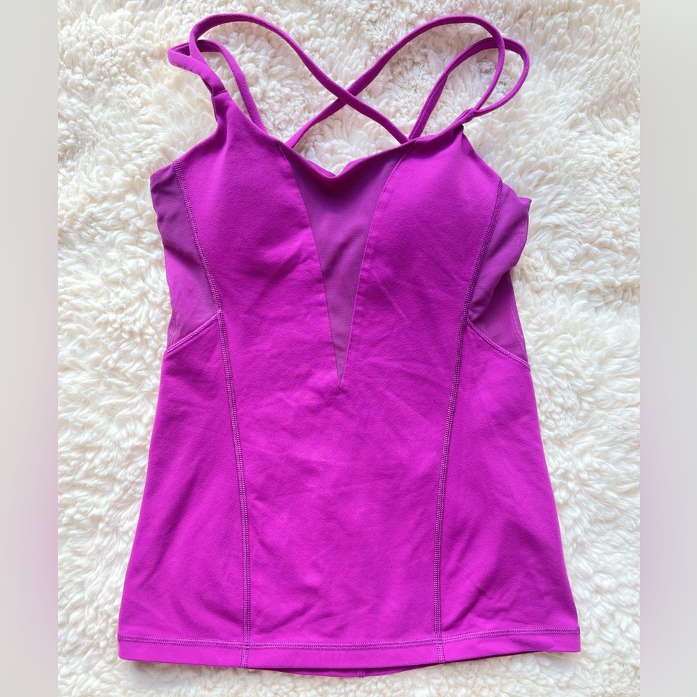 Lululemon Strappy Purple Fuchsia Workout Tank Top